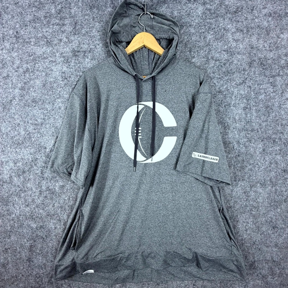 Eco Revive Hoodie Mens 3XL Gray Graphic Gamebreaker Pullover Short Sleeve Active